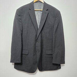 Pronto Uomo Mens Dark Gray Blazer Sz 46R Wool Blend Sport Coat Formal Event Work